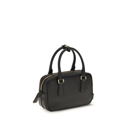 Prada Schwarze Kalbsleder Bos Taurus Handtasche