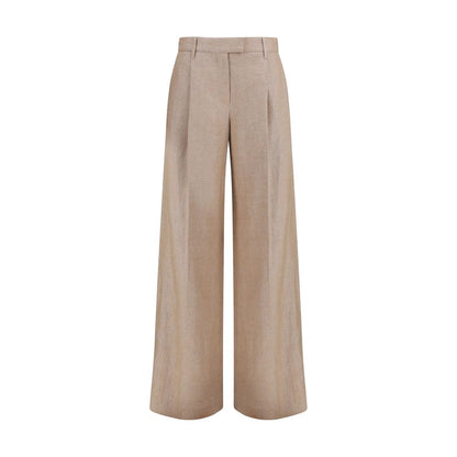 Brunello Cucinelli Beige Leinen Freizeithose