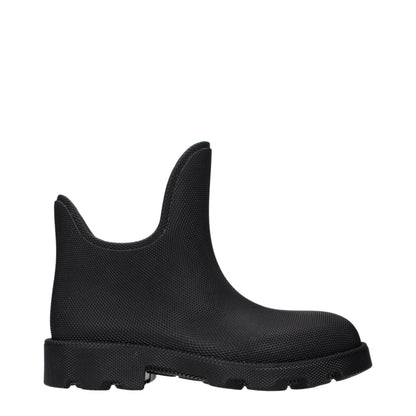 Burberry Schwarze Ankle Boots aus Baumwolle