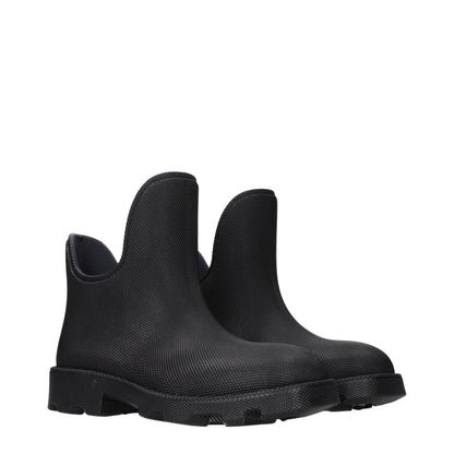 Burberry Schwarze Ankle Boots aus Baumwolle