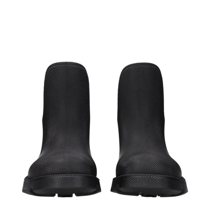 Burberry Schwarze Ankle Boots aus Baumwolle