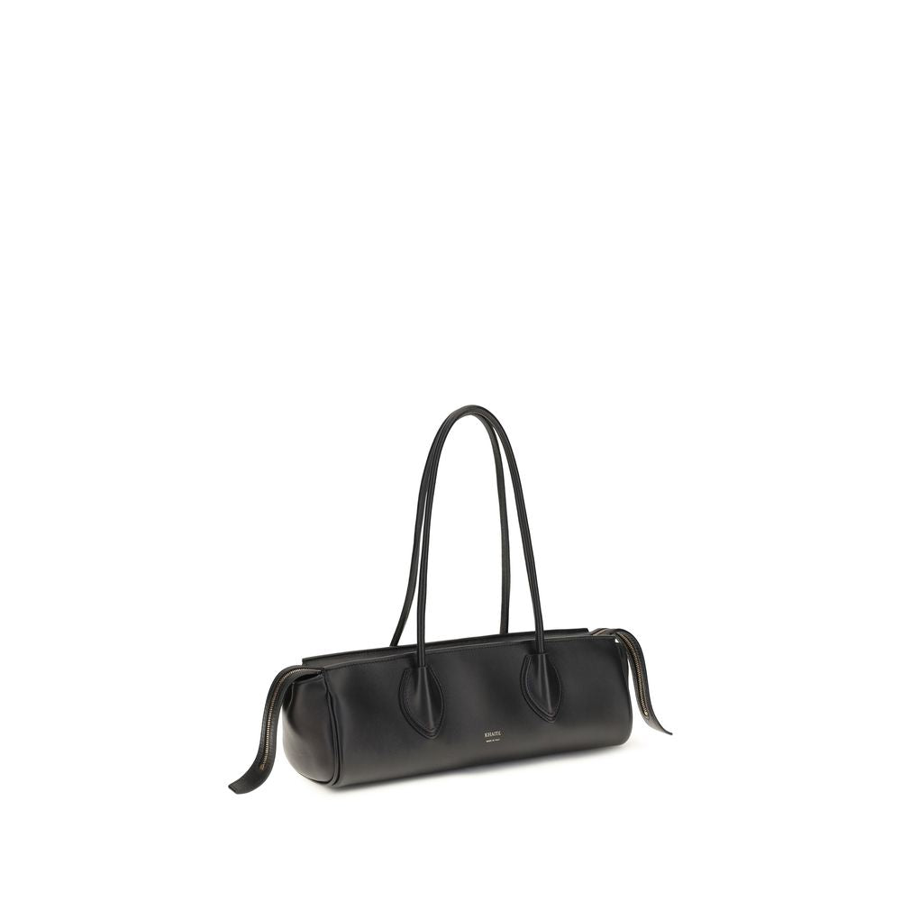 Khaite Schwarze Lammleder Schultertasche Ovis Aries Aries
