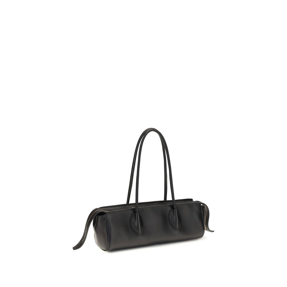 Khaite Schwarze Lammleder Schultertasche Ovis Aries Aries