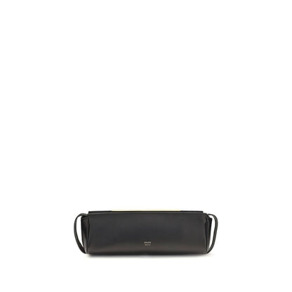 Khaite Schwarze Bos Taurus Kalbsleder Clutch