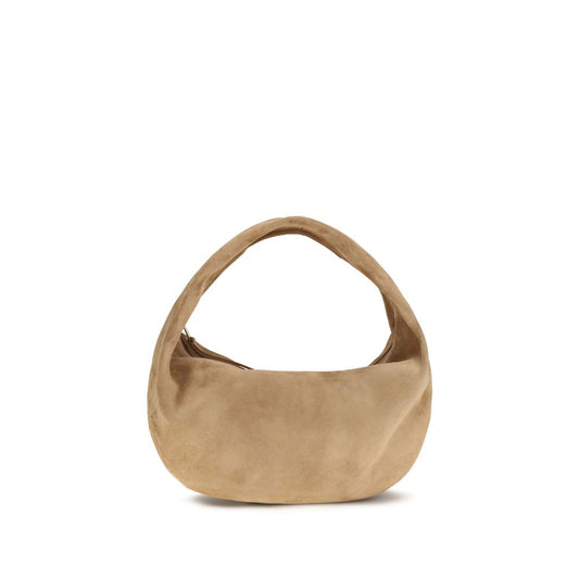Khaite Beige Kalbsleder Bos Taurus Schultertasche