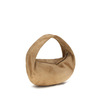 Khaite Beige Kalbsleder Bos Taurus Schultertasche