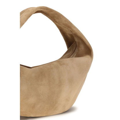 Khaite Beige Kalbsleder Bos Taurus Schultertasche