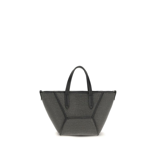 Brunello Cucinelli Schwarze Bos Taurus Kalbsleder Schultertasche
