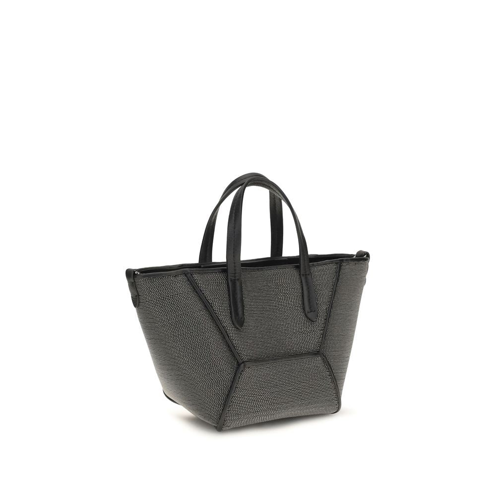 Brunello Cucinelli Schwarze Bos Taurus Kalbsleder Schultertasche