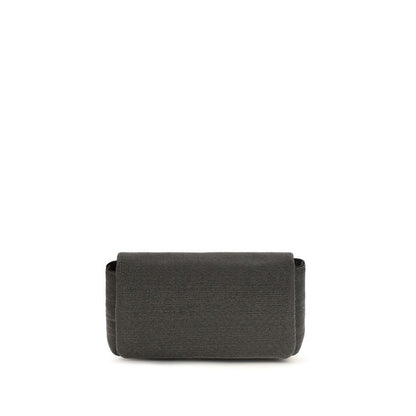 Brunello Cucinelli Schwarze Leder Umhängetasche