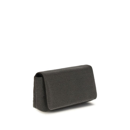 Brunello Cucinelli Schwarze Leder Umhängetasche