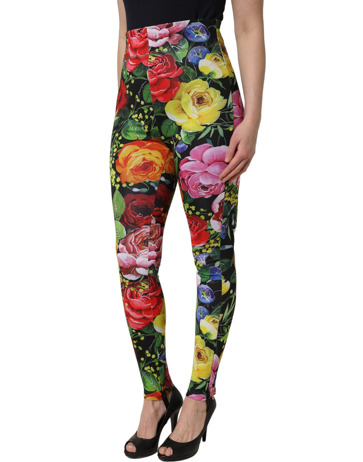 Dolce & Gabbana Multicolor Polyester Leggings
