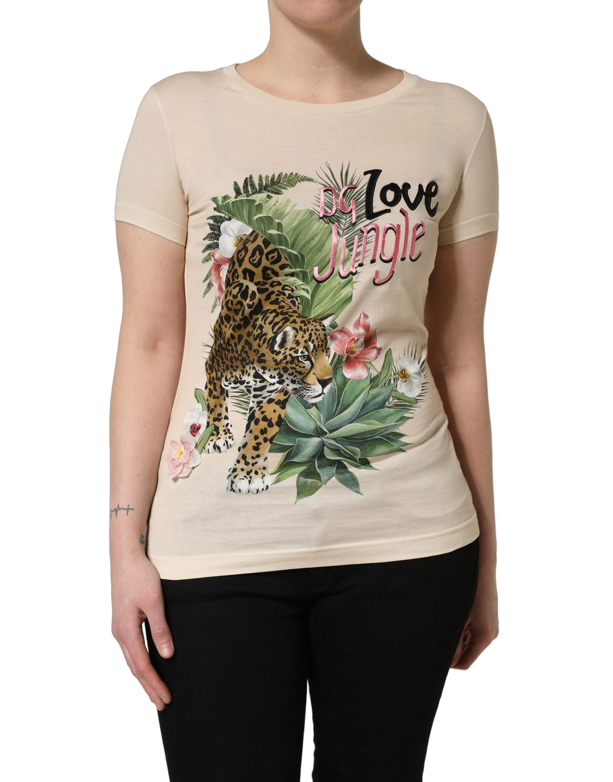 Dolce & Gabbana Beige Cotton T-Shirt