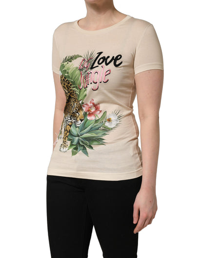 Dolce & Gabbana Beige Cotton T-Shirt
