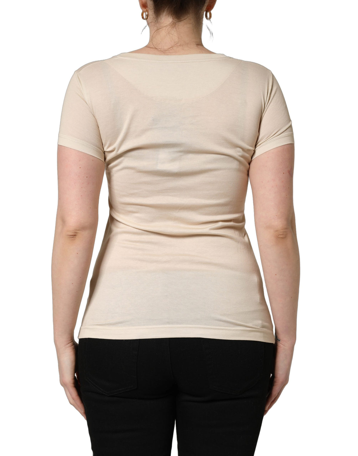 Dolce & Gabbana Beige Cotton T-Shirt