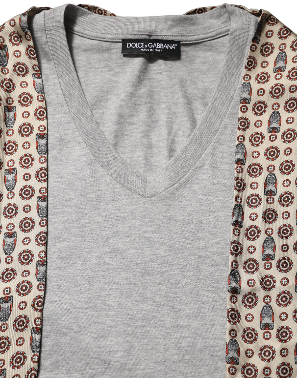 Dolce & Gabbana Gray Cotton T-Shirt
