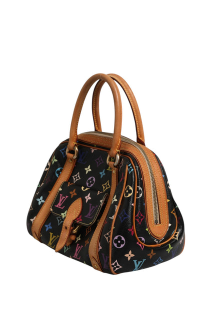 Louis Vuitton Schwarze Priscilla Handtasche aus Monogram Multicolor Canvas