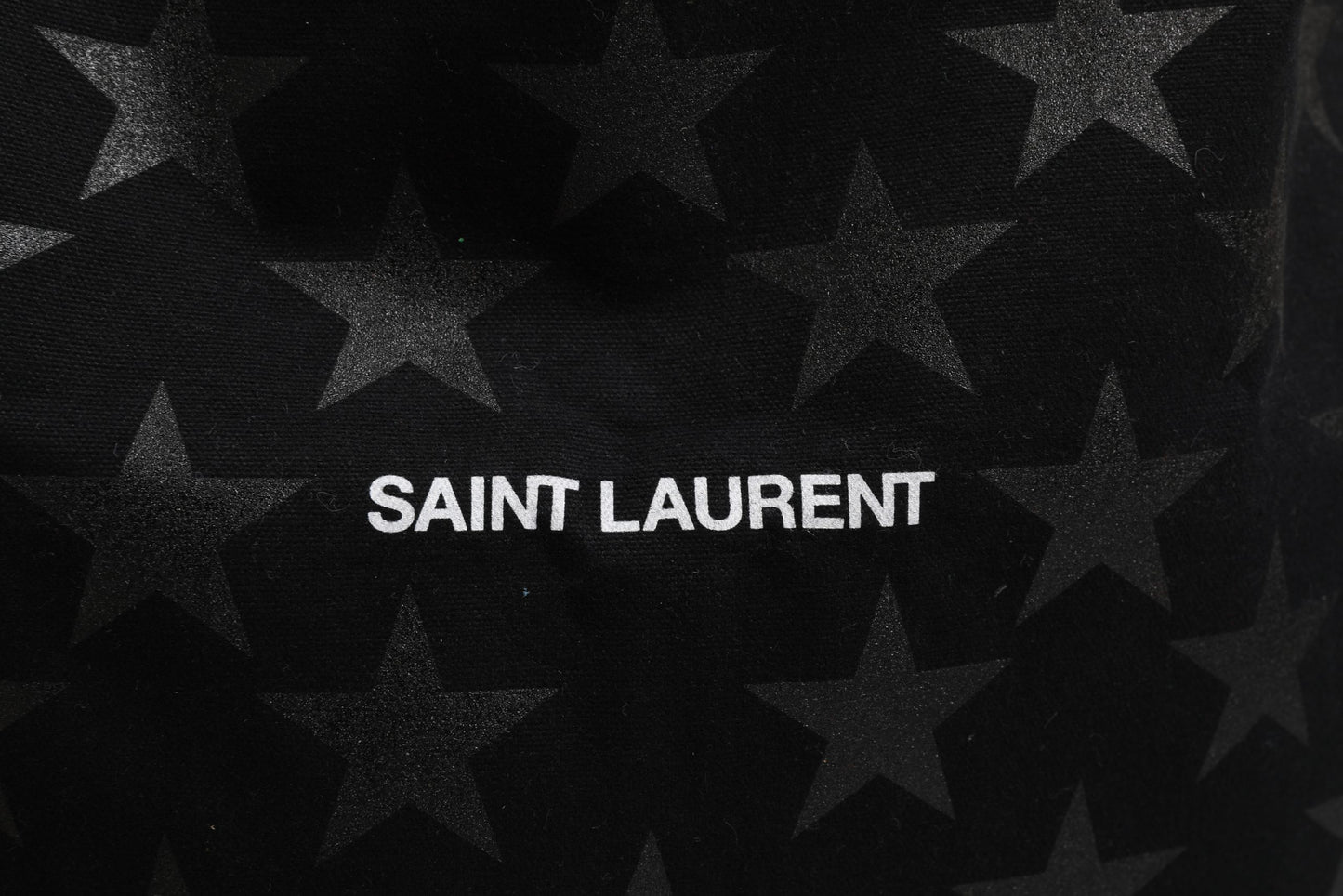Saint Laurent Rive Droite Schwarze Tote Bag mit Sternenprint