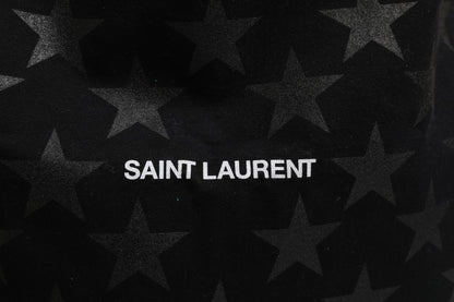 Saint Laurent Rive Droite Schwarze Tote Bag mit Sternenprint