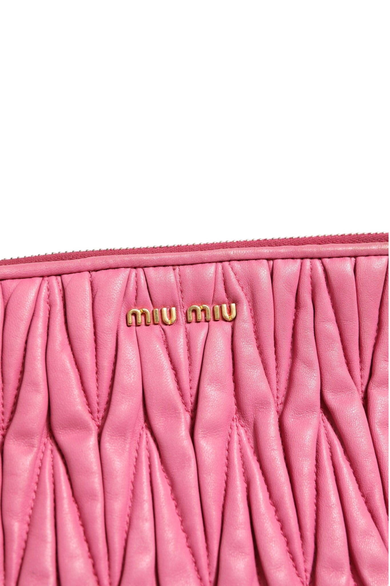 Miu Miu Matelassé Leder Schultertasche