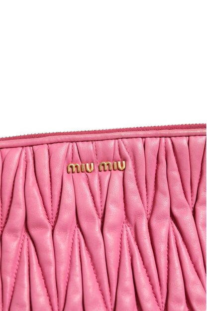 Miu Miu Matelassé Leder Schultertasche