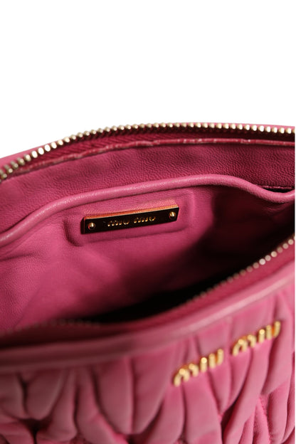 Miu Miu Matelassé Leder Schultertasche