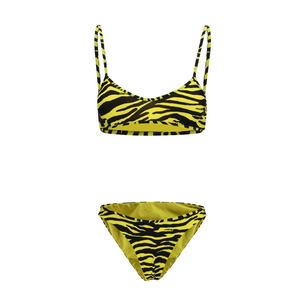 The Attico Grüner Polyamid-Bikini