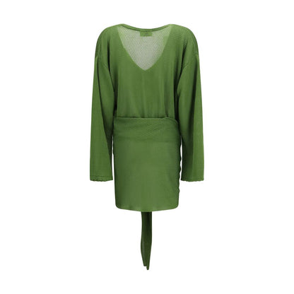 The Attico Zweifarbige Viskose-Freizeitkleid