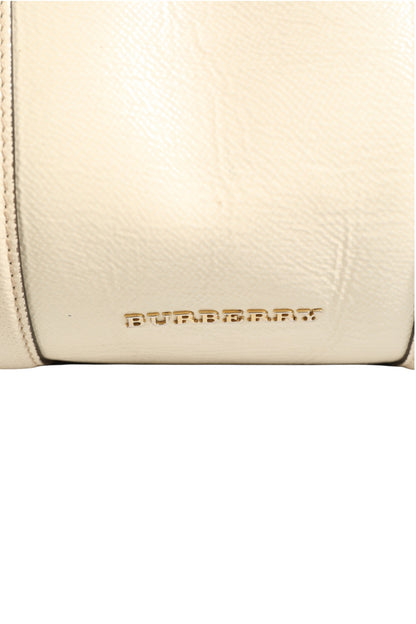 Burberry Große Tote Bag aus Chalk White Leder