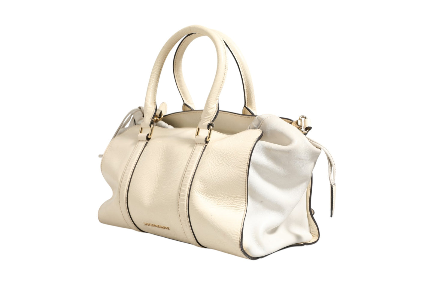 Burberry Große Tote Bag aus Chalk White Leder