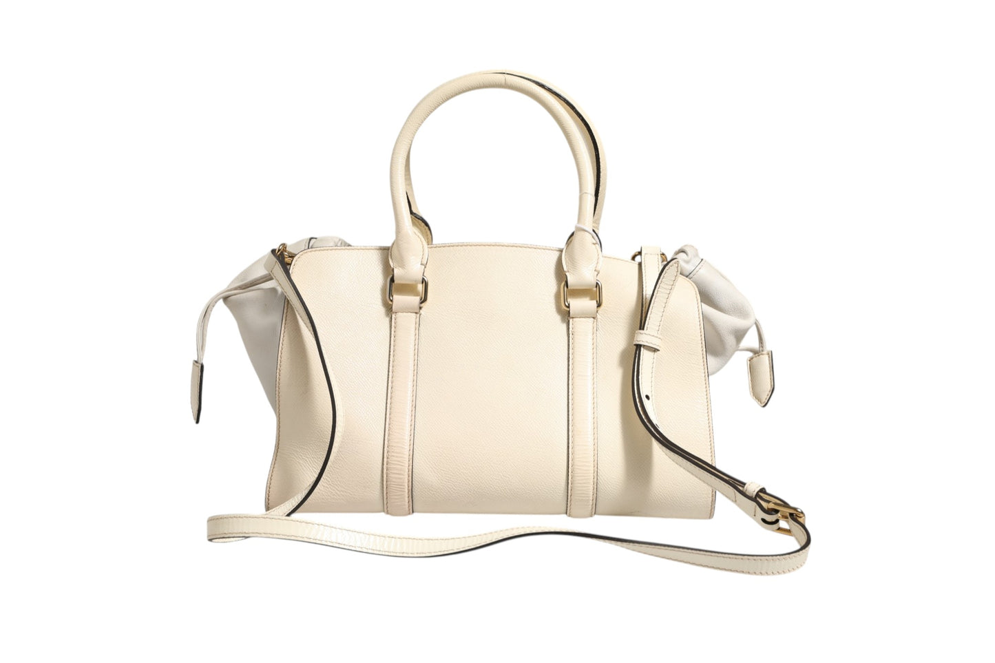 Burberry Große Tote Bag aus Chalk White Leder