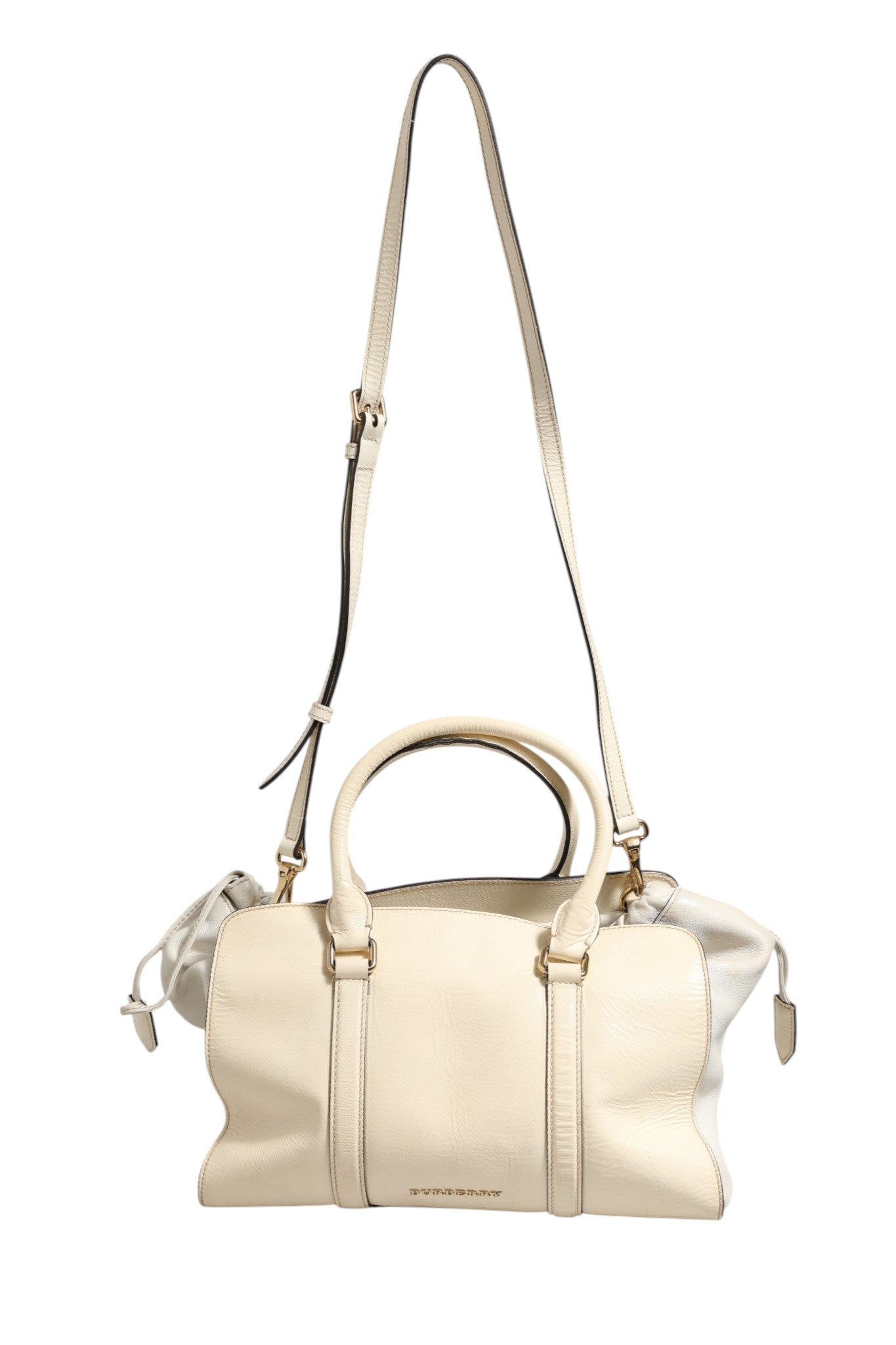Burberry Große Tote Bag aus Chalk White Leder