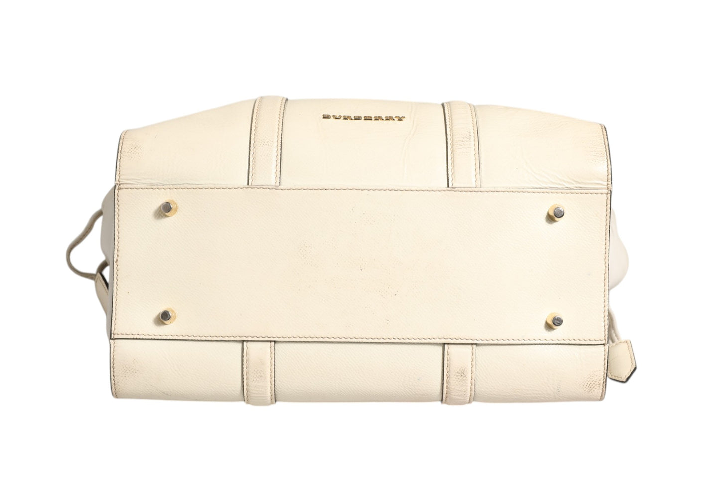 Burberry Große Tote Bag aus Chalk White Leder