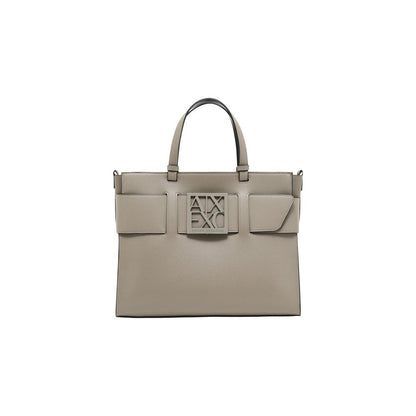 Armani Exchange Beige Kunstleder Handtasche