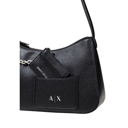 Armani Exchange Schwarze Handtasche aus Polyester