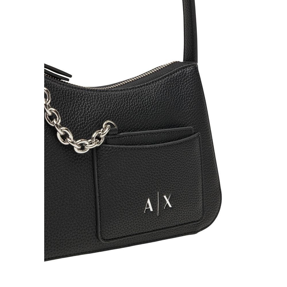 Armani Exchange Schwarze Handtasche aus Polyester