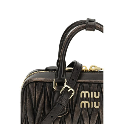 Miu Miu Schultertasche aus braunem Lammleder Ovis Aries Aries