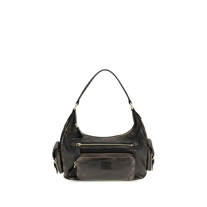 Miu Miu Braune Kalbsleder Bos Taurus Schultertasche