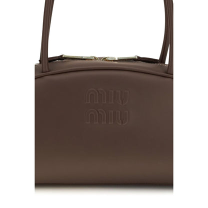Miu Miu Braune Kalbsleder Bos Taurus Handtasche