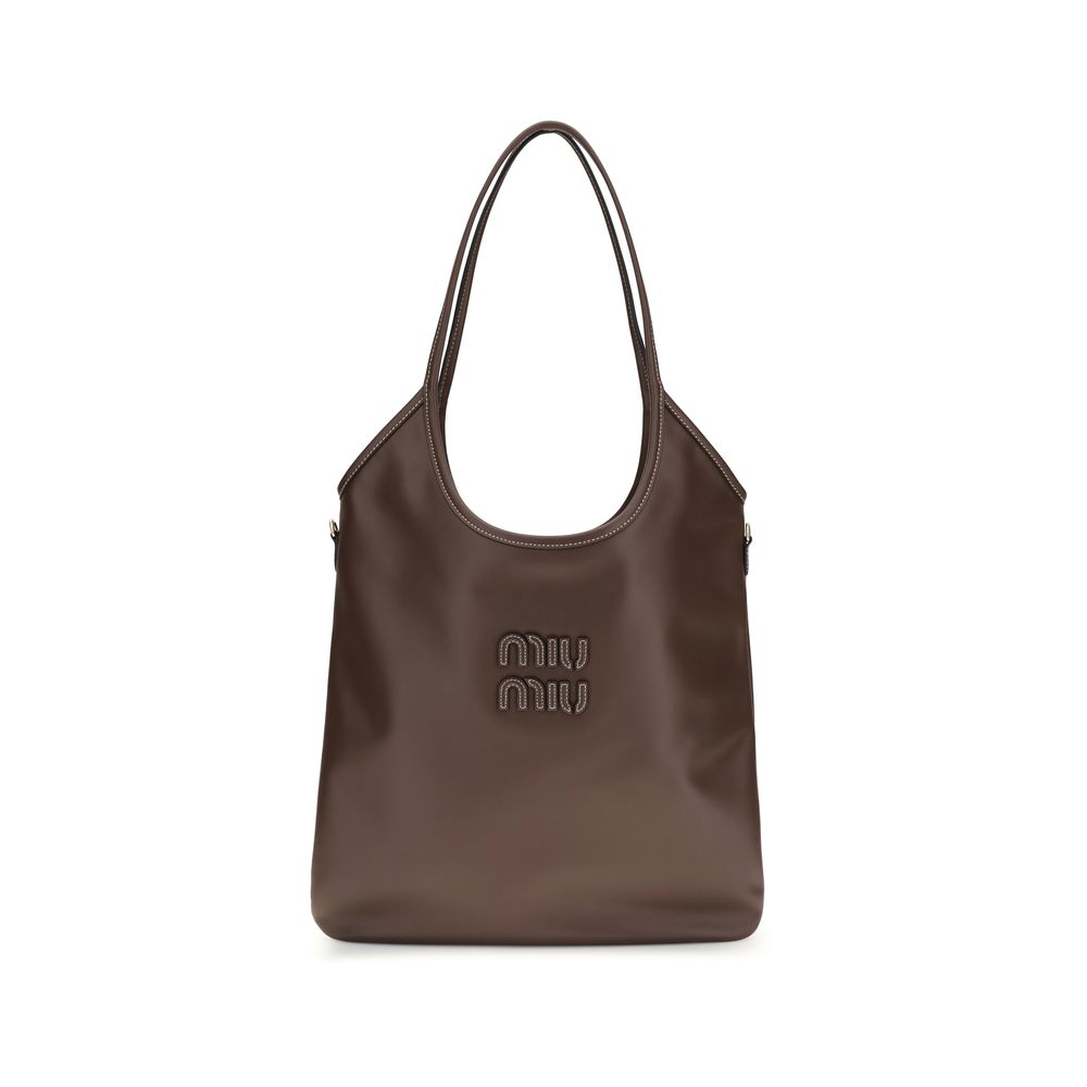 Miu Miu Braune Kalbsleder Bos Taurus Schultertasche