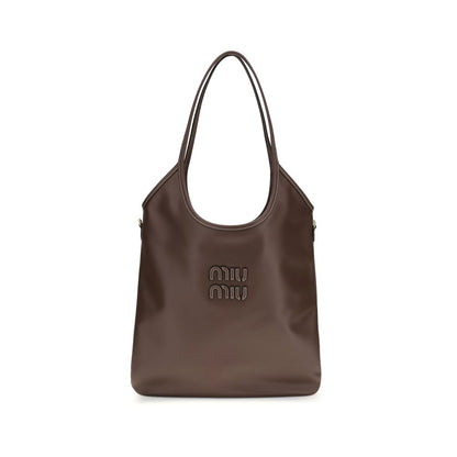 Miu Miu Braune Kalbsleder Bos Taurus Schultertasche