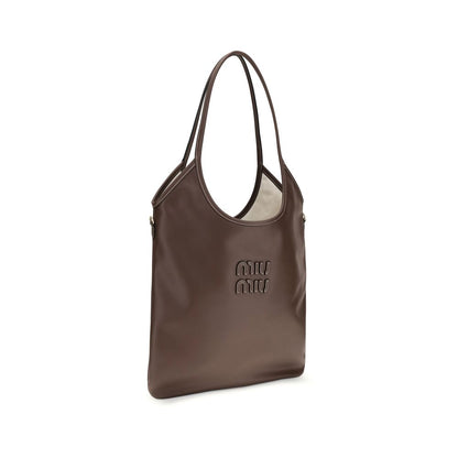 Miu Miu Braune Kalbsleder Bos Taurus Schultertasche