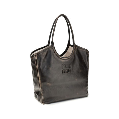 Miu Miu Braune Kalbsleder Bos Taurus Schultertasche