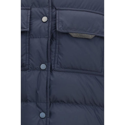 Brunello Cucinelli Blaue Kleidung aus Polyester