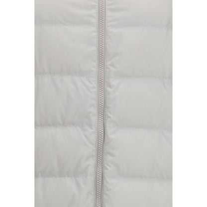 Brunello Cucinelli Graue Polyester-Jacke in voller Länge