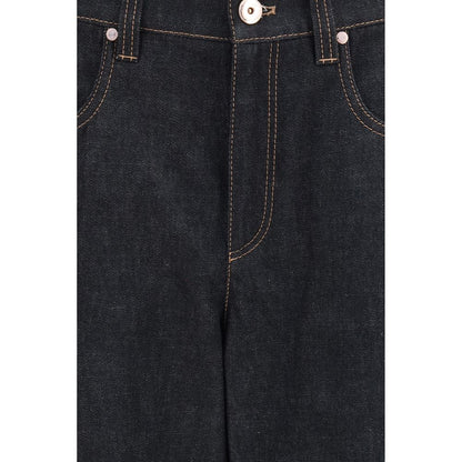 Brunello Cucinelli Blaue Jeans aus Baumwolle im geraden Schnitt