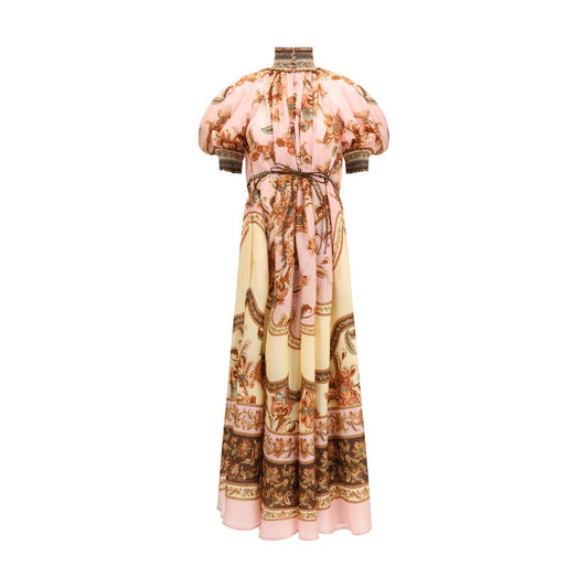 Zimmermann Mehrfarbiges Seiden-Freizeitkleid
