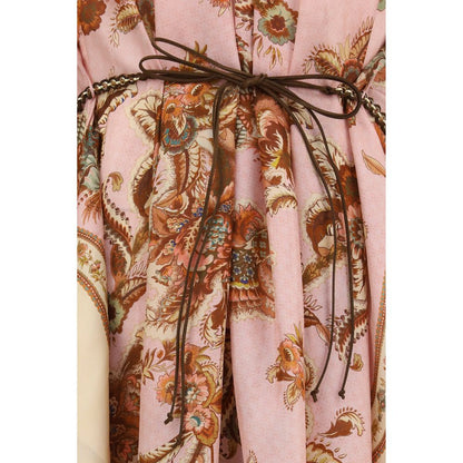 Zimmermann Mehrfarbiges Seiden-Freizeitkleid