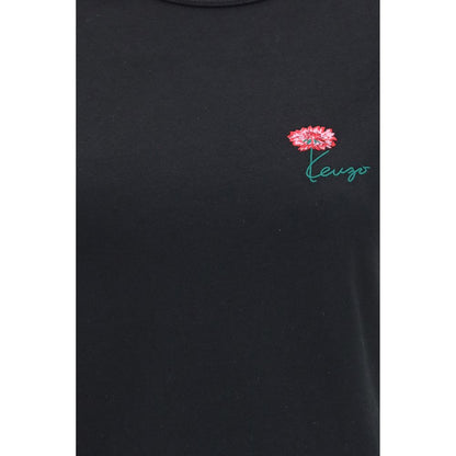 Kenzo Schwarzes Baumwoll-T-Shirt