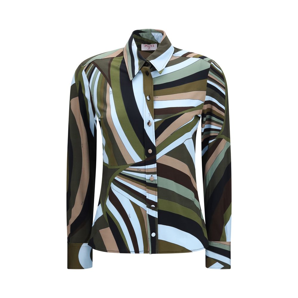 Emilio Pucci Mehrfarbiges Hemd aus Viskose mit Muster